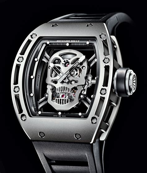 richard mille black skull watch|richard mille skull watch price.